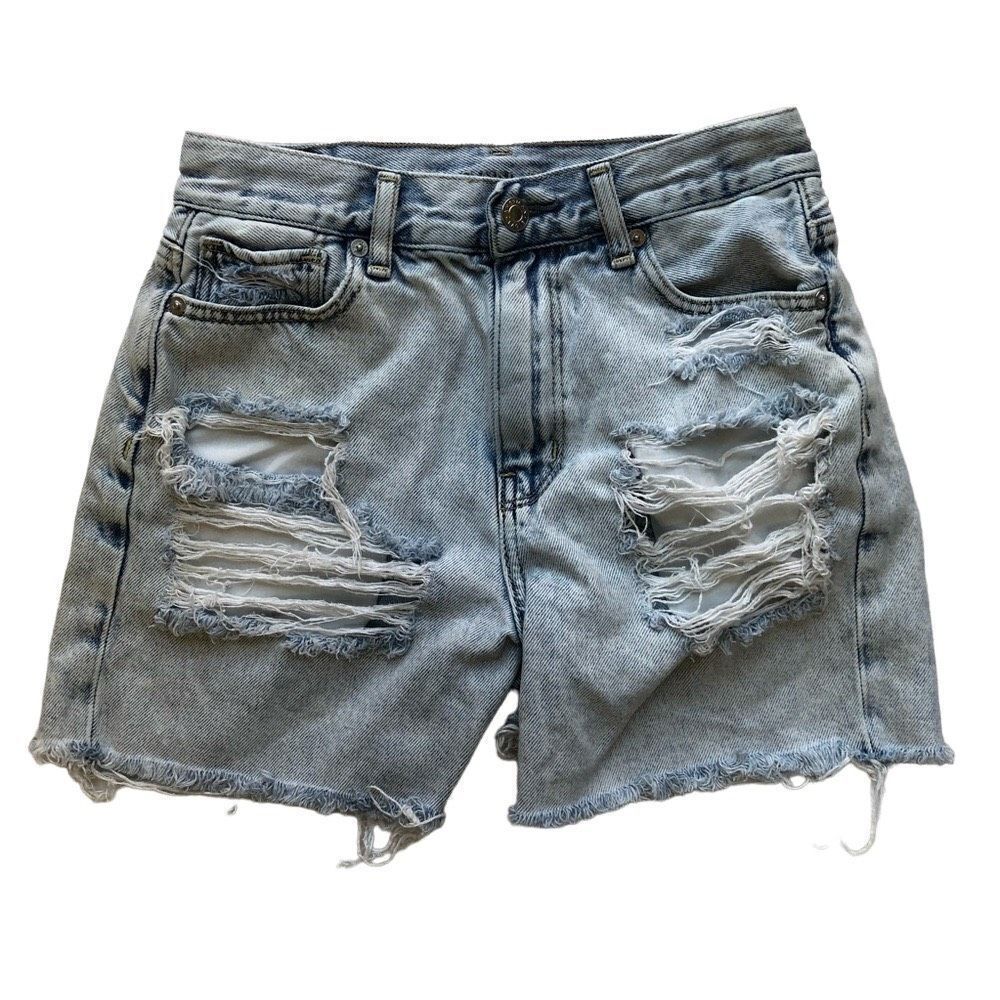 American Eagle Outfitters Distressed Cut Off Mom Shorts - Women’s 0